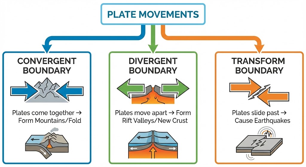 Plate Boundaries Flowchart